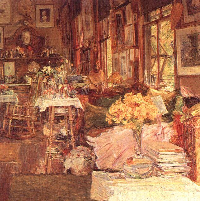 Childe Hassam The Room of Flowers Norge oil painting art